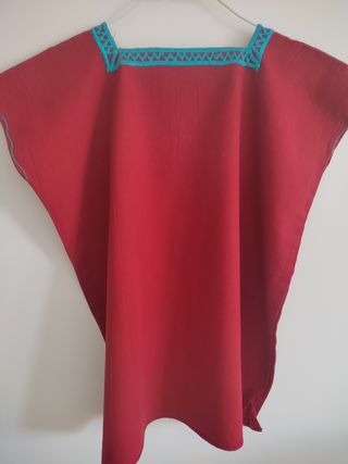 Blusa Huipil Bordado Multicolor