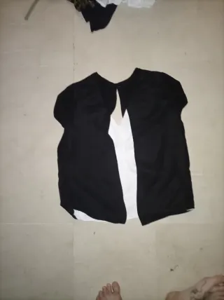 Blusa/Camisa Elegante Negra y Blanca