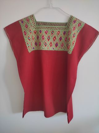 Blusa Huipil Bordado Mexicana
