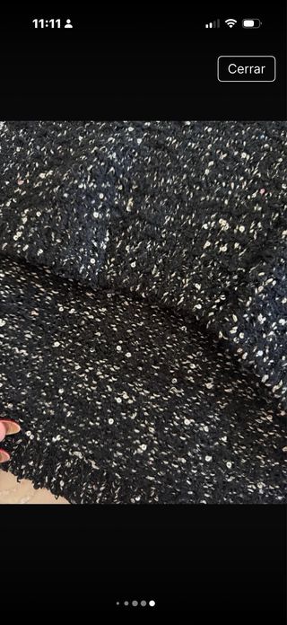 Jersey negro con brillos plateados Talla M