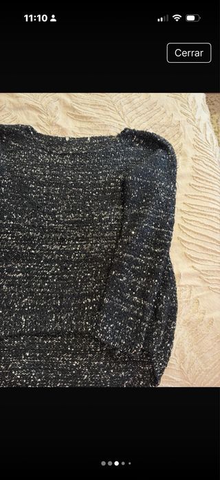 Jersey negro con brillos plateados Talla M