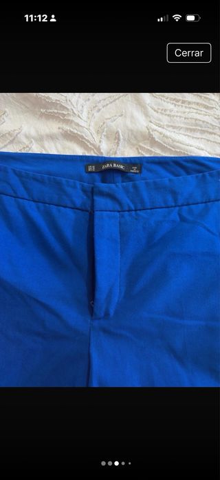 Pantalón Zara Talla 42 Azul