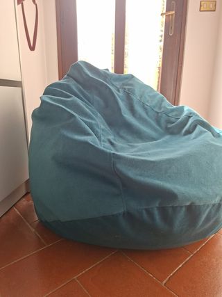 Pouf grande color petrolio
