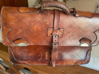 Maletín antiguo cuero negocios