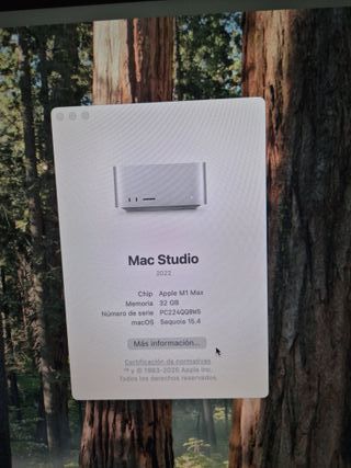 Mac Studio M1 Max 2tb almacenamiento