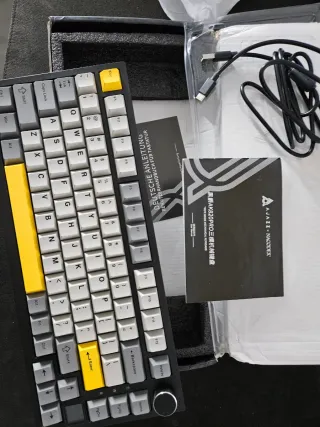 Ajazz AK820 Pro Teclado Mecánico Gris/Amarillo