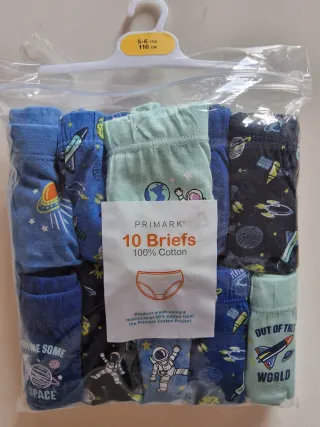 Pack 10 Calzoncillos niño Primark 5-6 años