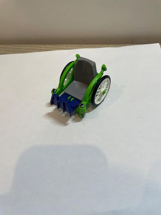 Silla de ruedas Playmobil verde y azul