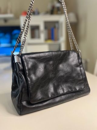 Bolso Hombro Zara Negro Piel