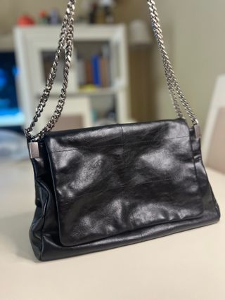 Bolso Hombro Zara Negro Piel