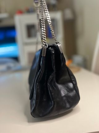 Bolso Hombro Zara Negro Piel