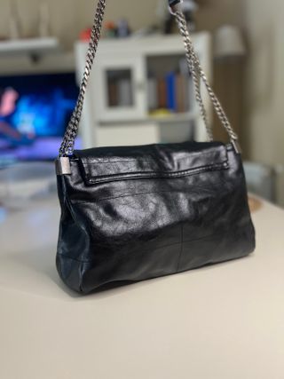 Bolso Hombro Zara Negro Piel