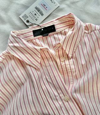 Camisa rayas rosa y roja Zara / pink stripe shirt