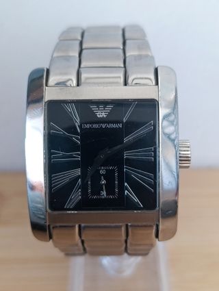 Reloj Emporio Armani Negro y Plateado