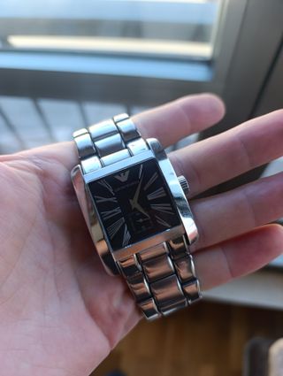 Reloj Emporio Armani Negro y Plateado