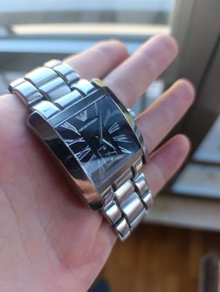 Reloj Emporio Armani Negro y Plateado
