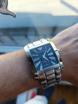 Reloj Emporio Armani Negro y Plateado