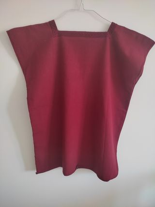 Blusa Huipil Bordado Rojo