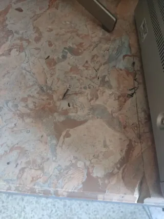 Cómoda de pino danesa años 50 encimera mármol.