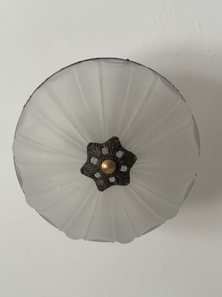 Lámpara de techo cristal y metal