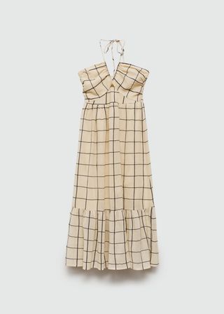 Vestido MNG cuadros beige sin estrenar Talla M