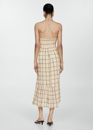 Vestido MNG cuadros beige sin estrenar Talla M