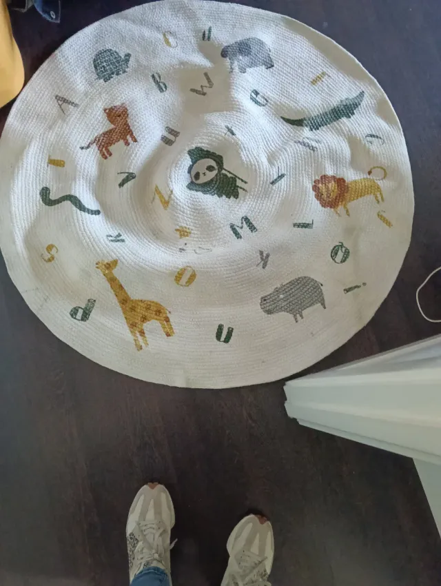 Alfombra infantil redonda abecedario animales
