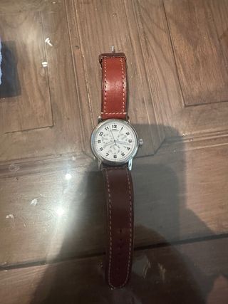 Reloj Sandoz Hombre Correa Marrón y Plata