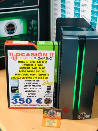 Pc Gaming i7 24Gb ram Ssd 1 Tera