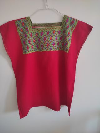 Blusa Huipil Bordado Multicolor