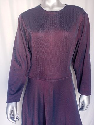 Vestido largo morado y negro