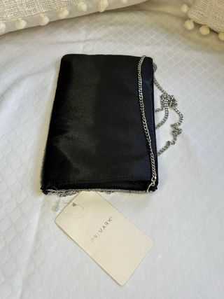 Bolso de hombro negro con lentejuelas D
