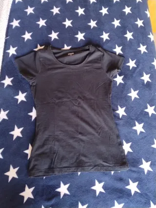 Camiseta elástica chica negra