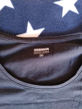 Camiseta elástica chica negra