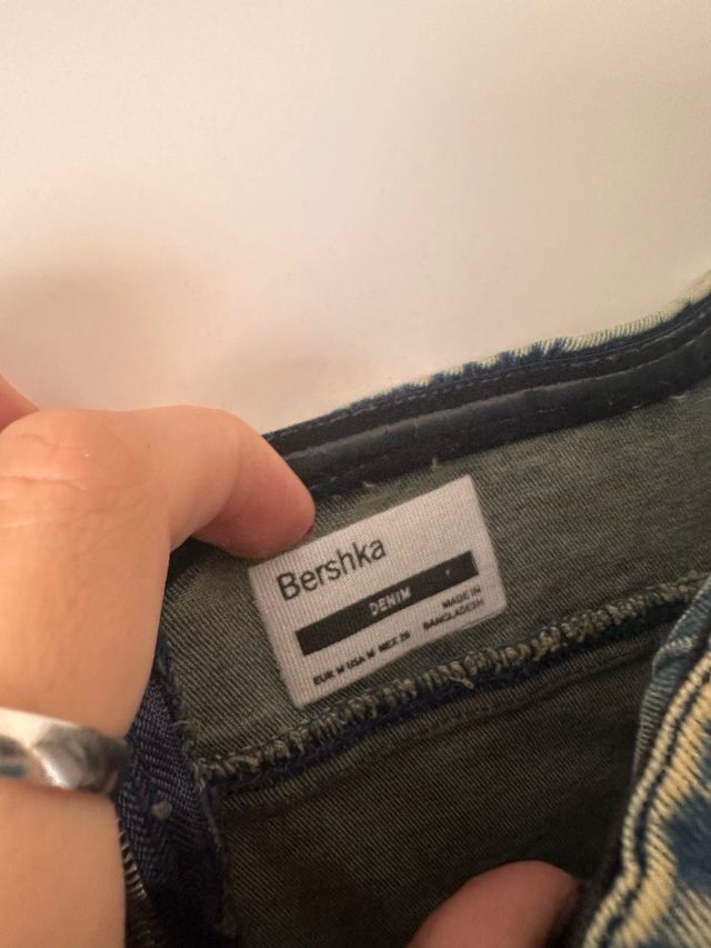 Vestido vaquero largo Bershka