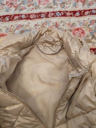 Cazadora charol beige mujer talla L