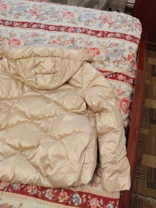 Cazadora charol beige mujer talla L