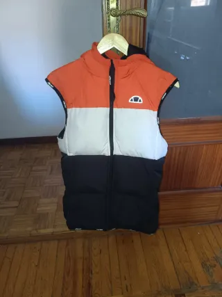 Chaleco Ellesse Negro, Naranja y Blanco 