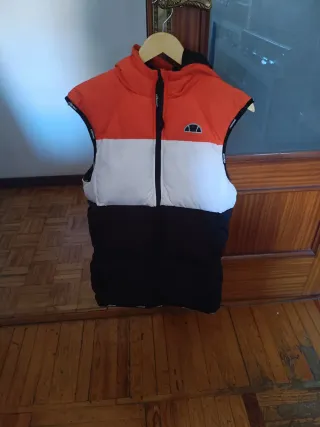 Chaleco Ellesse Negro, Naranja y Blanco 