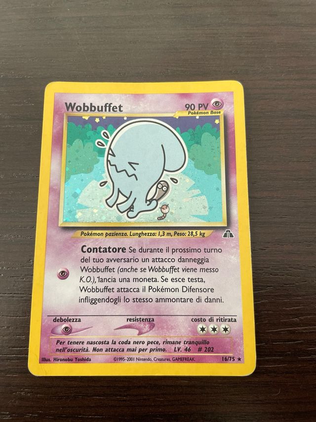 Wobbuffet 16/75 Neo Discovery Pokemon Card