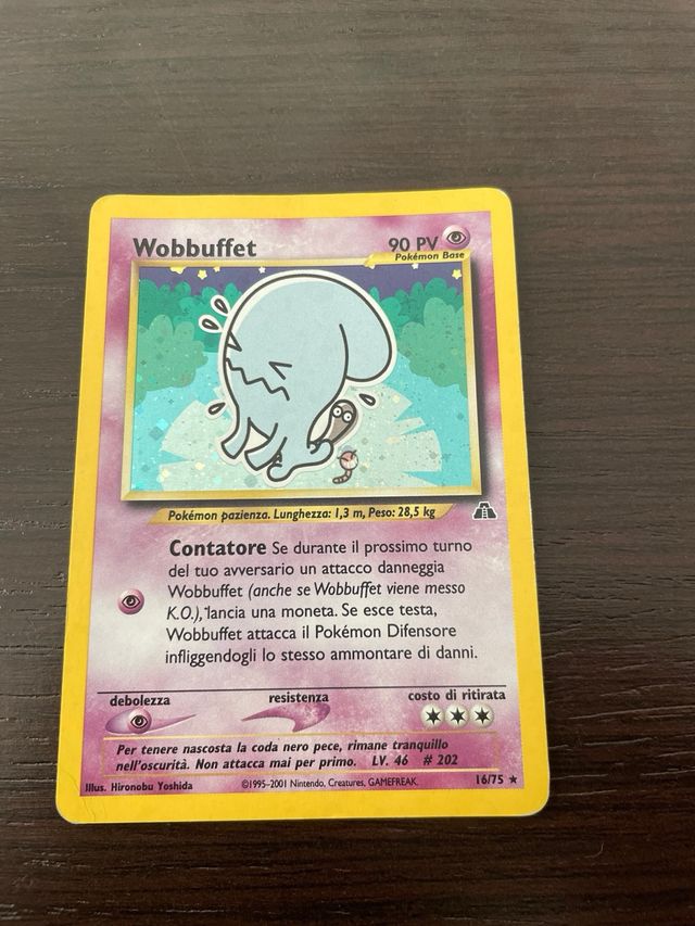 Wobbuffet 16/75 Neo Discovery Pokemon Card