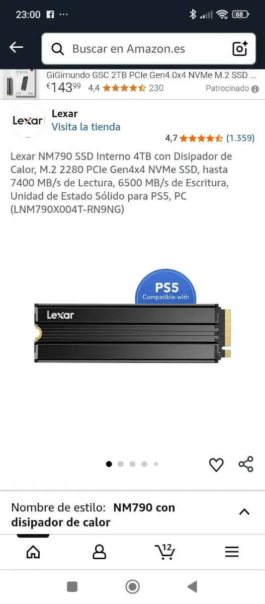 Lexar NM790 SSD 4TB PCIe Gen4 NVMe M.2
