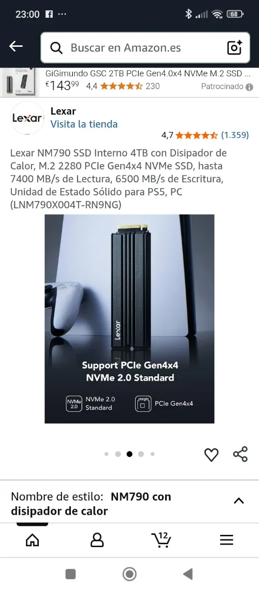 Lexar NM790 SSD 4TB PCIe Gen4 NVMe M.2