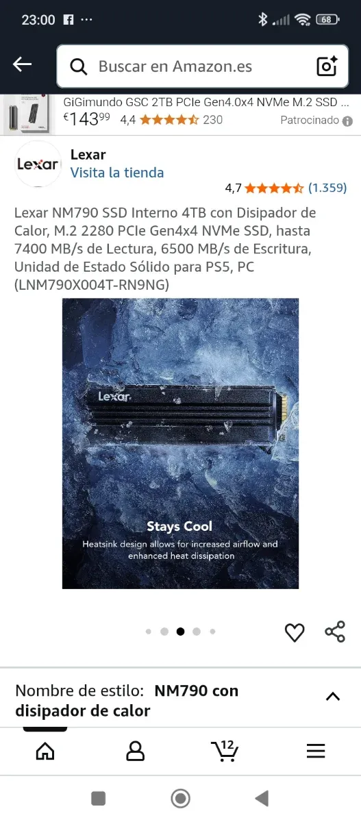 Lexar NM790 SSD 4TB PCIe Gen4 NVMe M.2