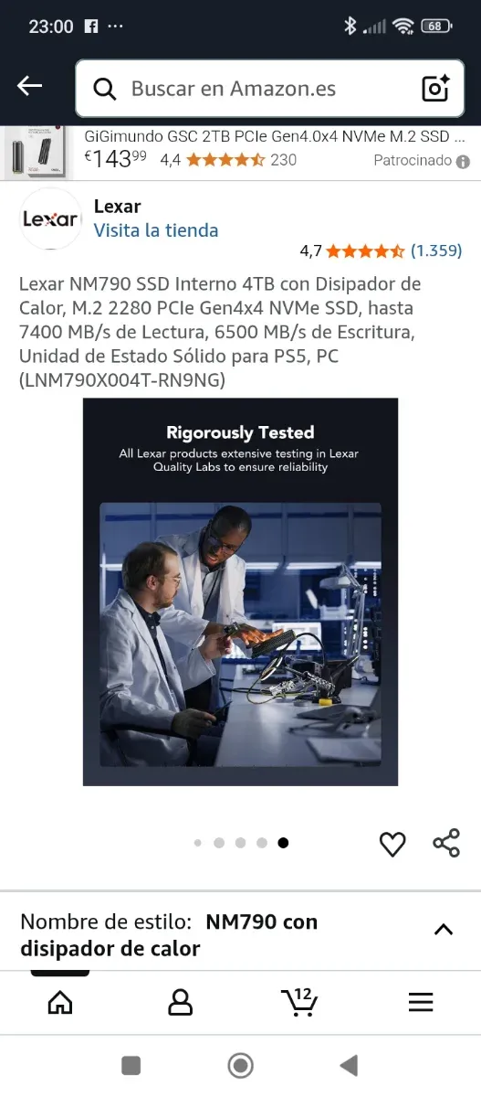 Lexar NM790 SSD 4TB PCIe Gen4 NVMe M.2