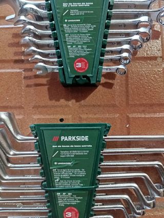 2 Juegos llaves combinadas y acodadas Parkside