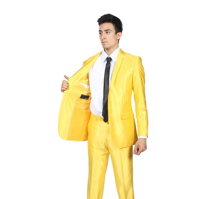 Traje de hombre Ferrecci amarillo. Importado USA