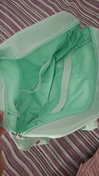 Bolso para carrito bebé verde agua Mustela