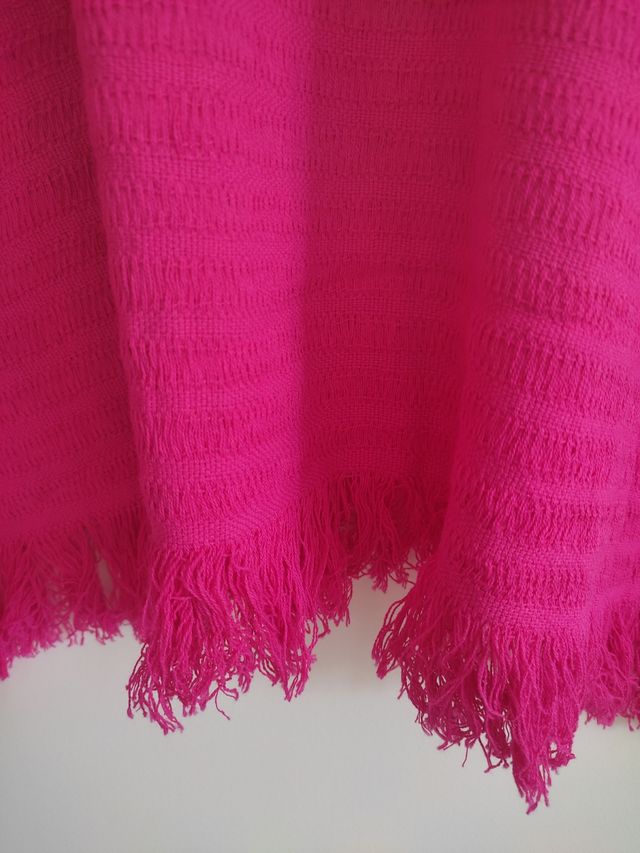 Blusa mexicana hilo rosa talla única