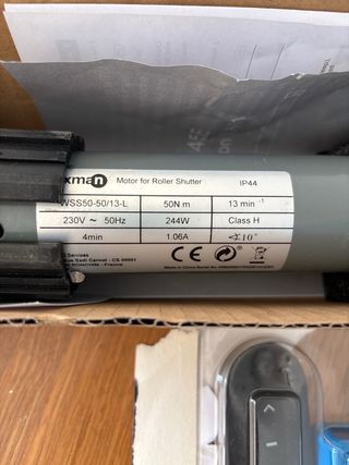 Motor persiana 50Nm Lexman con centralita DiO